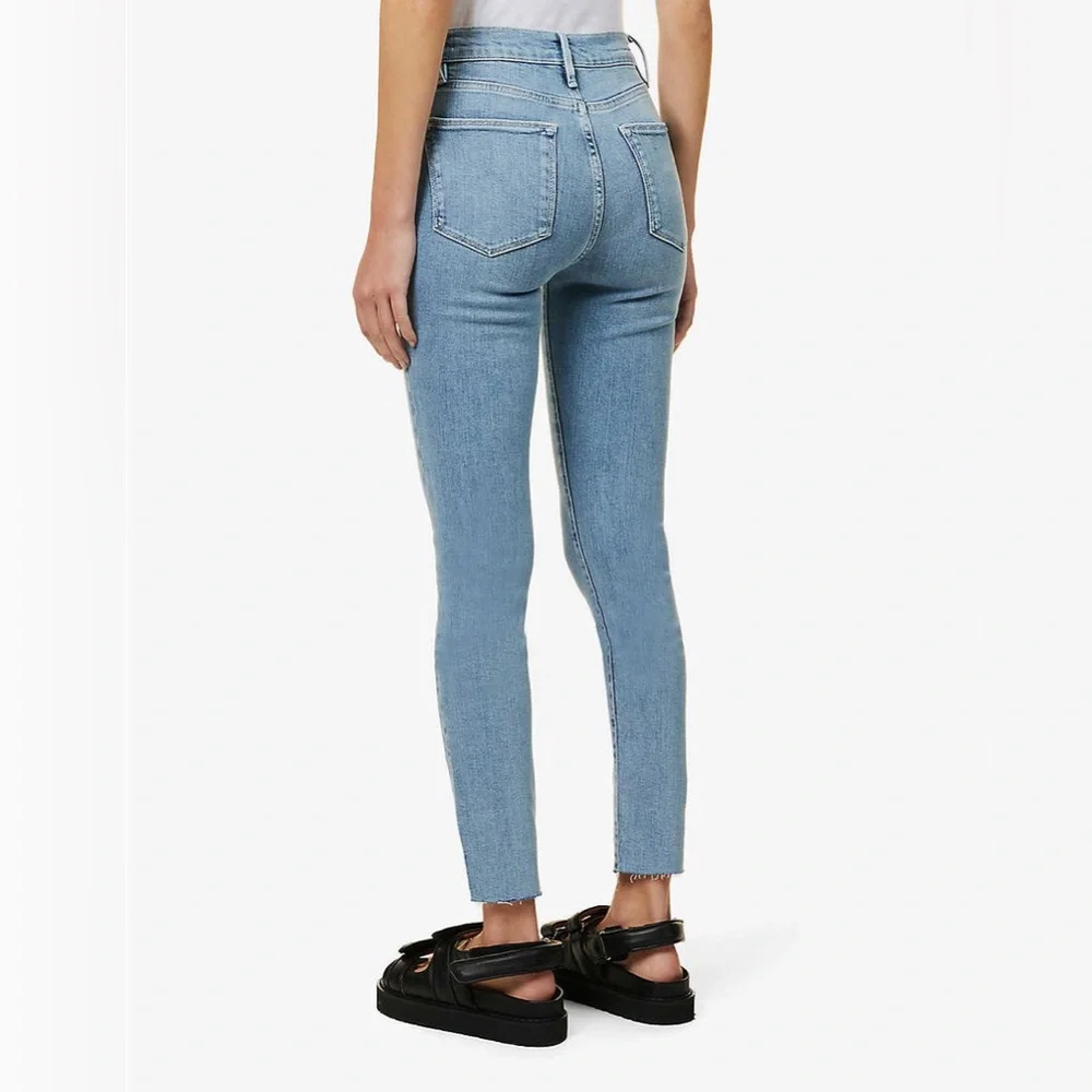 Frame jeans Le High Skinny‎ Faded-Wash Skinny High-Rise Stretch-Denim size 25
